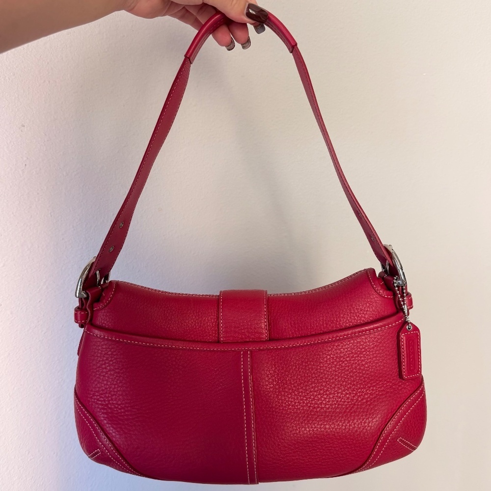 💕 RARE Vintage COACH Y2K SOHO RARE BARBIE PINK Fuchsia Shoulder Bag 4294 💕 - Picture 4 of 15